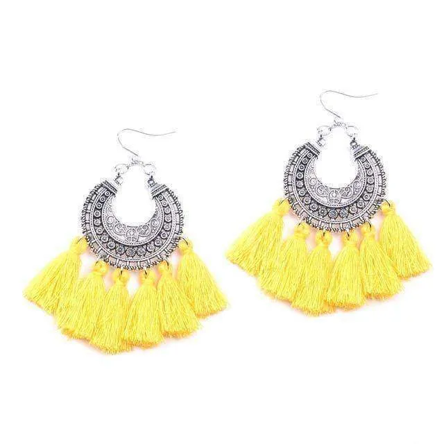 Fashion boho tassel earring vintage bohemia women jewelry