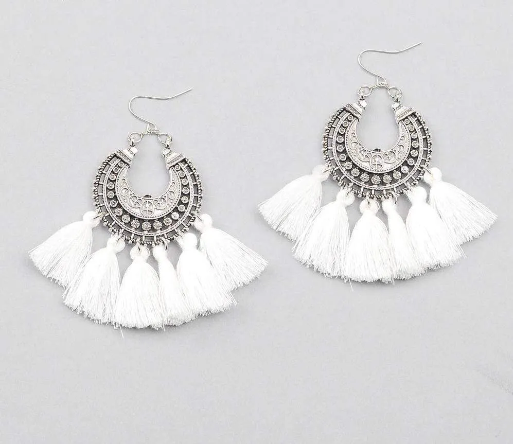 Fashion boho tassel earring vintage bohemia women jewelry