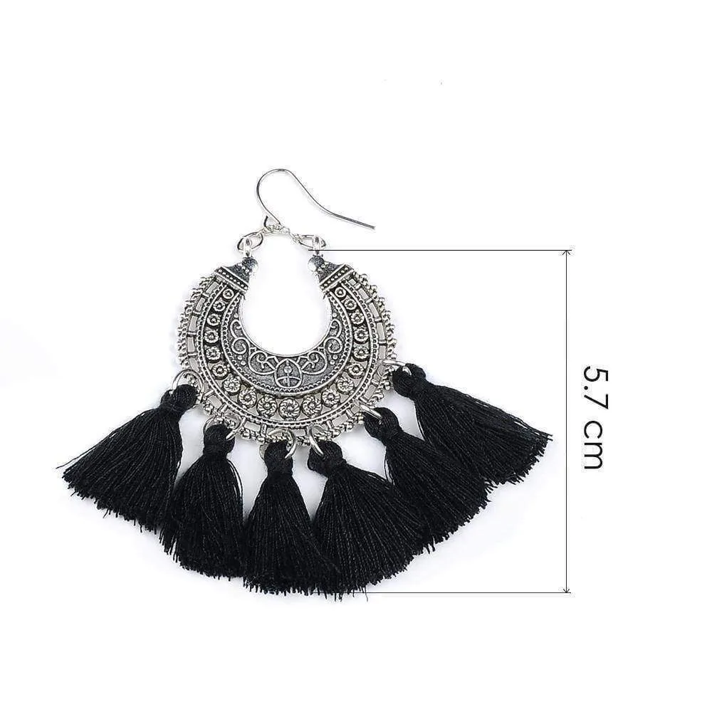 Fashion boho tassel earring vintage bohemia women jewelry