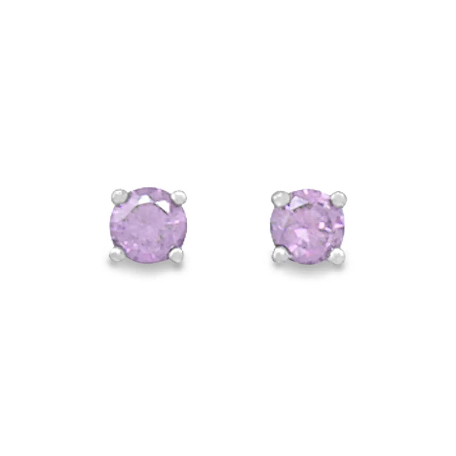 February Birthstone Stud Earrings