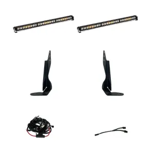 GMC S8 Dual 30 Inch Grille Light Bar Kit - GMC 2020-22 Sierra 2500HD/3500HD; NOTE: Exc. AT4