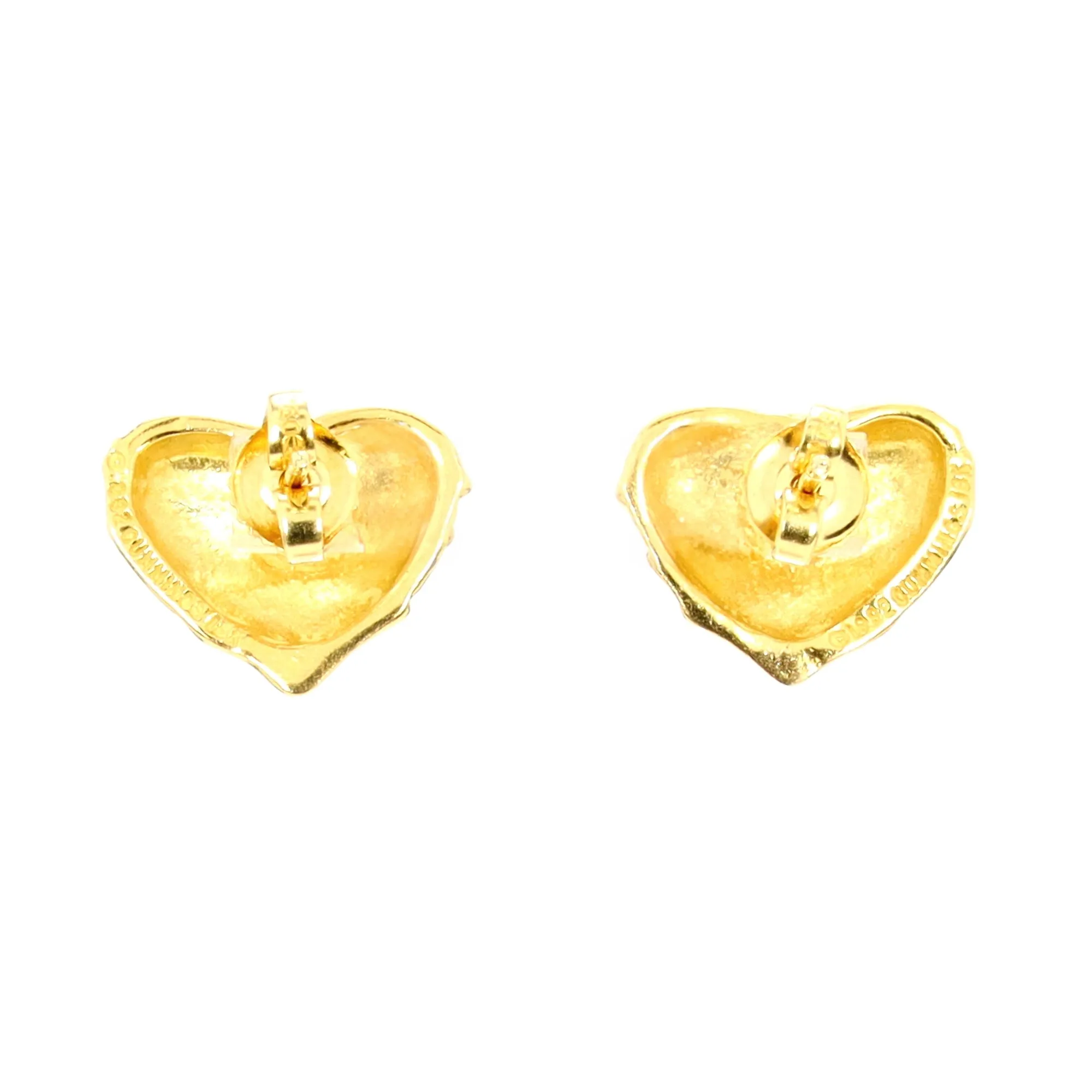 Gold Heart Earrings