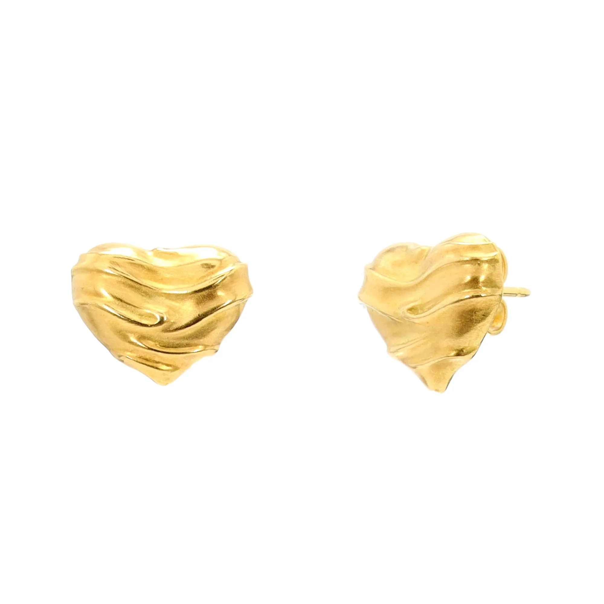 Gold Heart Earrings