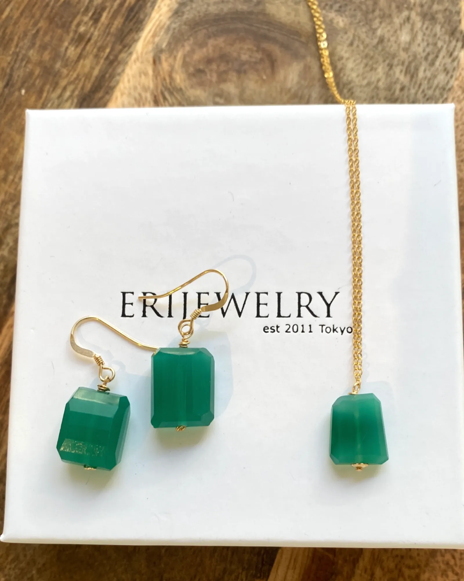 Green Onyx Fancy Earrings