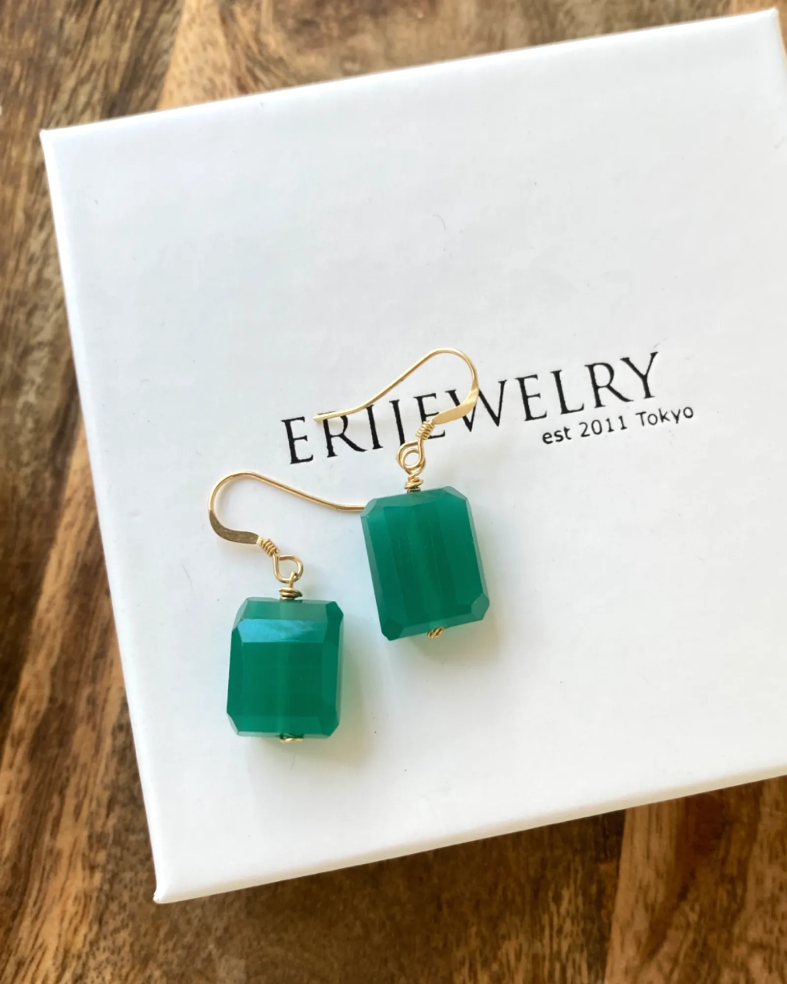 Green Onyx Fancy Earrings