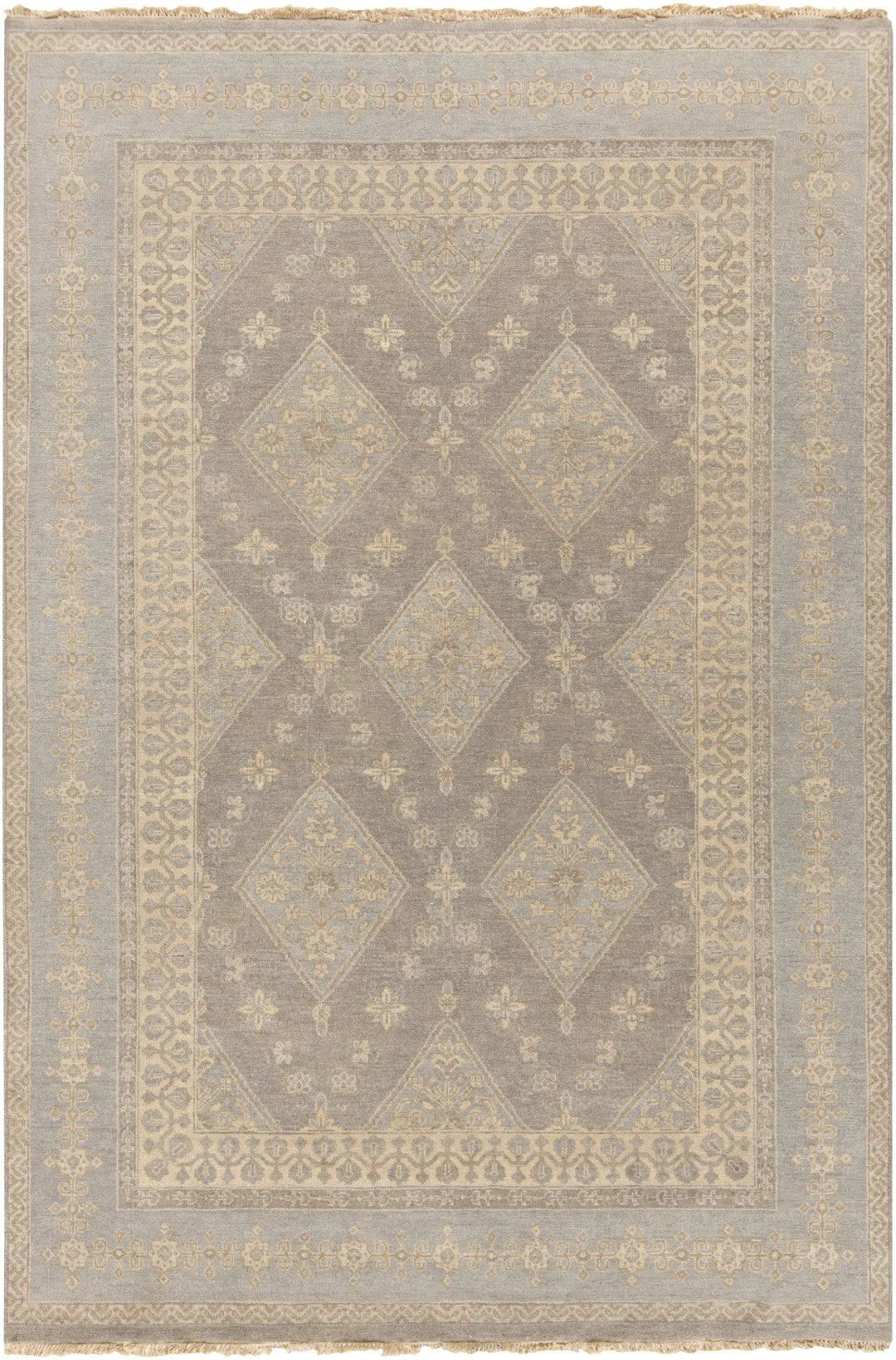 Hand Knotted Jade Area Rug