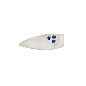 Iota Signet Ring Blue Sapphires - Erin Pearce