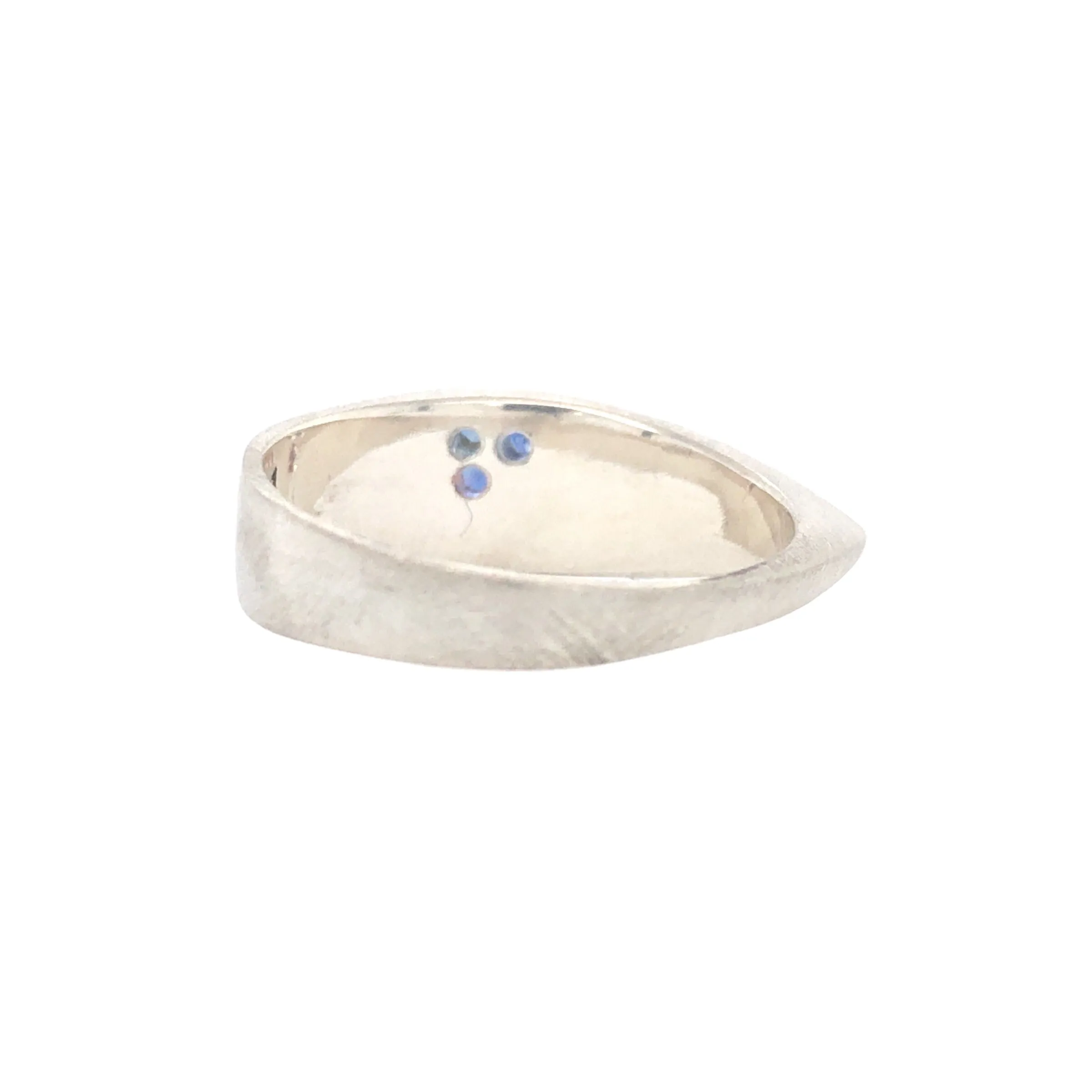 Iota Signet Ring Blue Sapphires - Erin Pearce