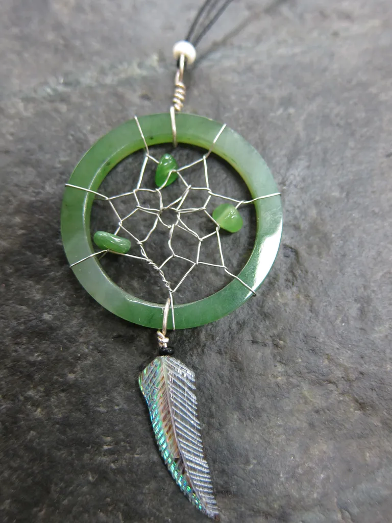 Jade and Paua dream catcher