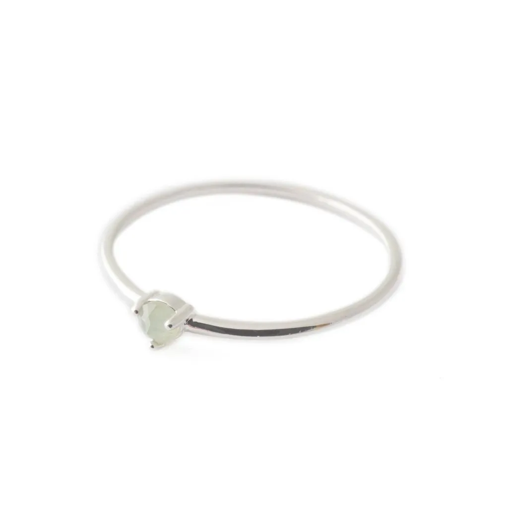 Jade Point Solitaire Ring