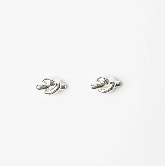 Knot Rod Earrings | Silver