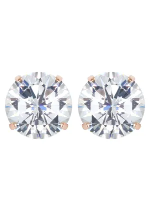 Lab Grown Diamond Stud Earrings - 14K Rose Gold