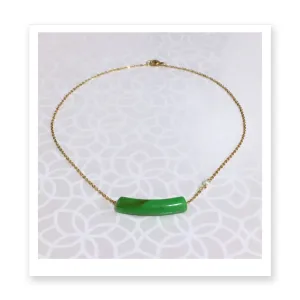 Loulicious Jade Necklace with Pearl