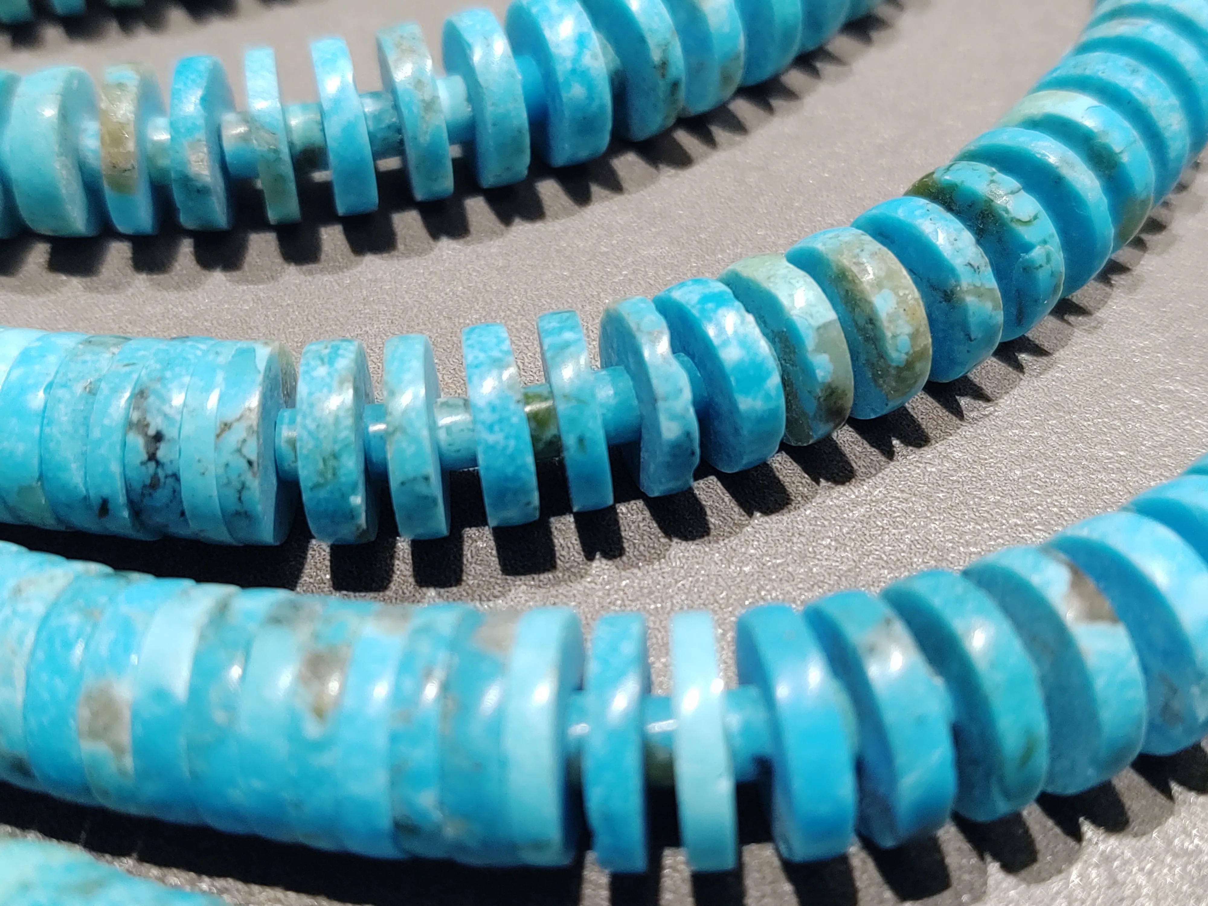 Lupe Lovato Kewa  Kingman Turquoise Spiny Oyster Bib Necklace 5-Strand Necklace - Handmade Native American