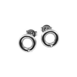 Marie Stud Small Earrings Steel