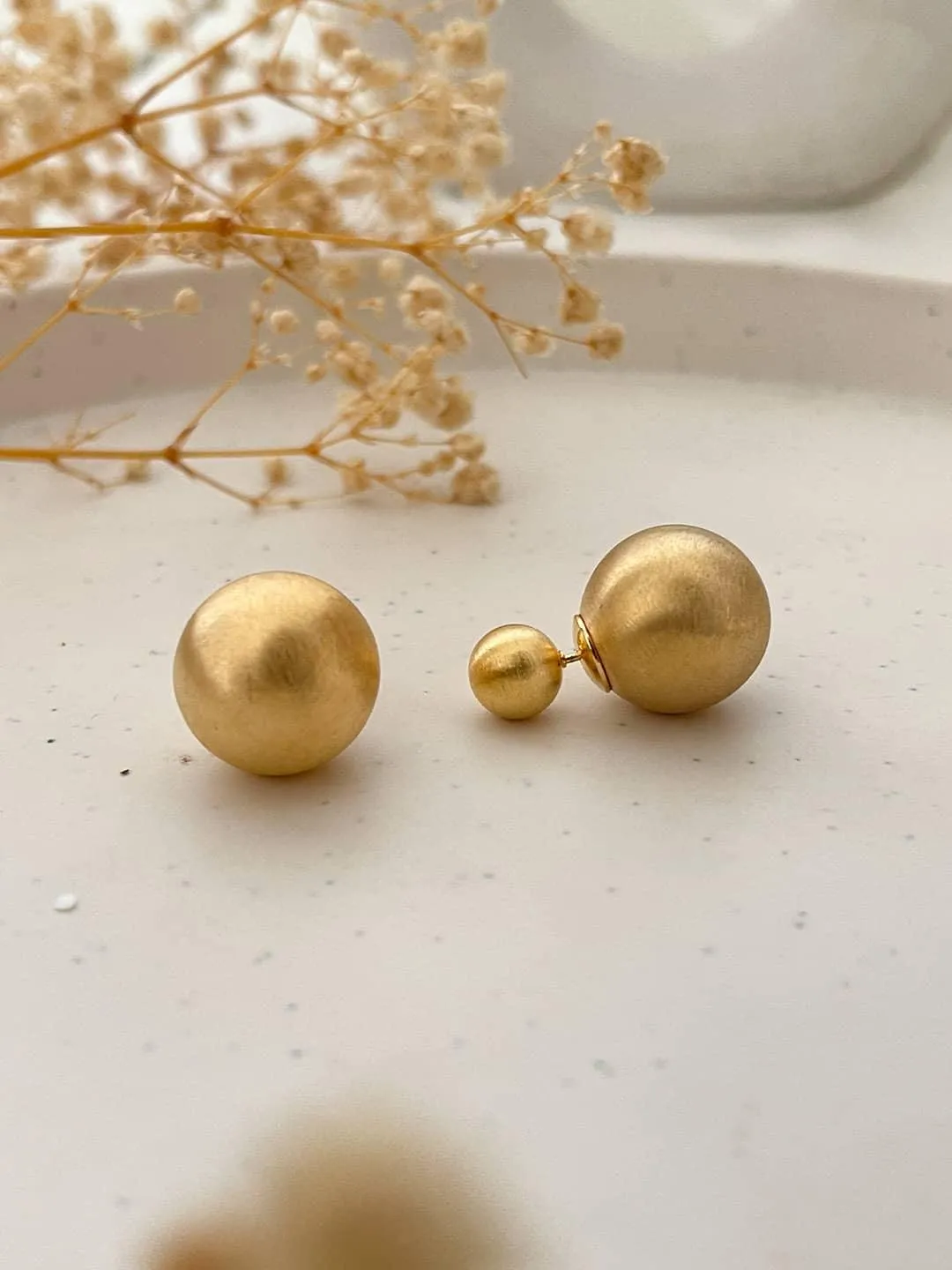 Matte Double Ball Studs