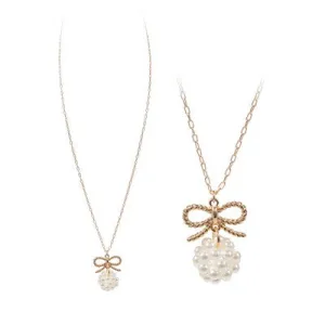 Meghan Browne Brew Necklace - Gold Pearl