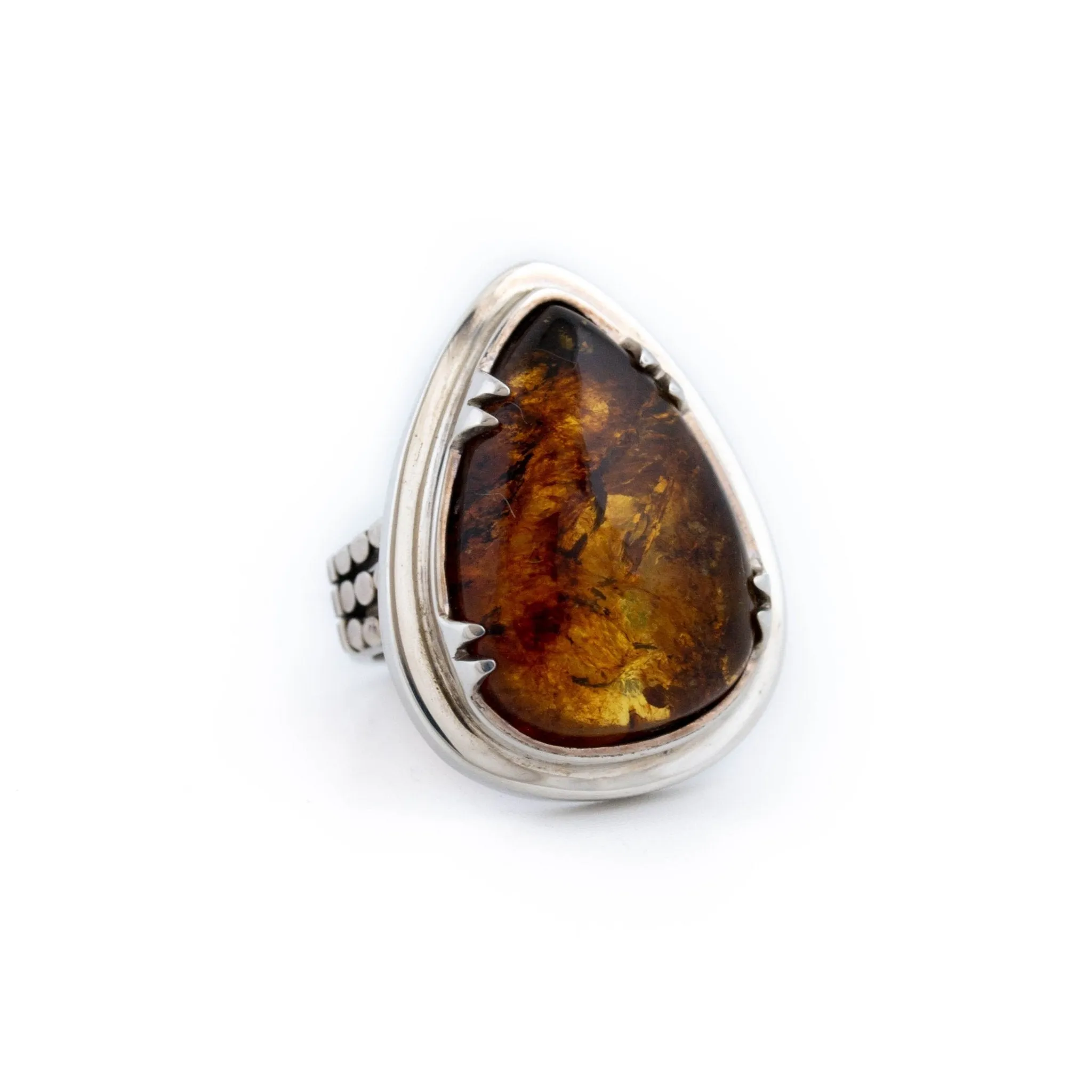 Mexican Amber Sunset Ring