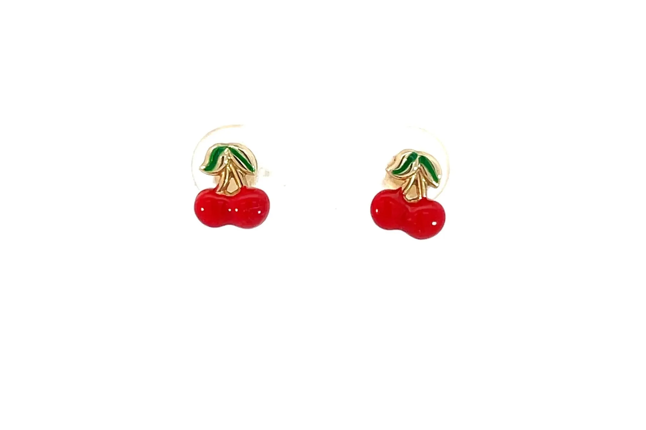 Mini Cherry Enamel Studs