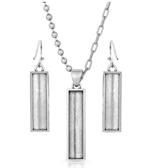 Montana Silversmith Western Stonehenge Buffed Jewelry Set - In Stock