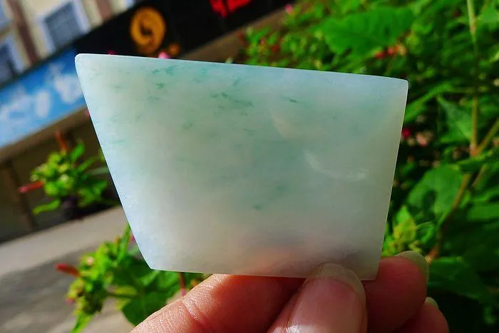 Natural Jade Rough Jadeite Raw (33g,5.3X3.9X0.5cm)