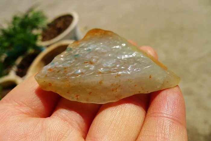 Natural Jade Rough Jadeite Raw (40g,4.9X4.8X0.9cm)