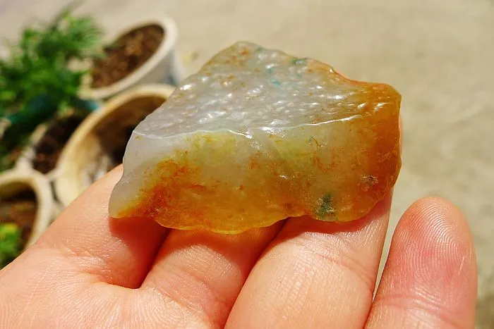 Natural Jade Rough Jadeite Raw (40g,4.9X4.8X0.9cm)