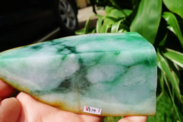 Natural Jade Rough Jadeite Raw (480g,11.1X6.9X5.1cm)