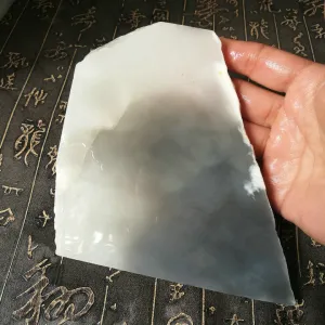 Natural Kunlun Jade Rough Nephrite Raw (364g, 150X120X10mm)