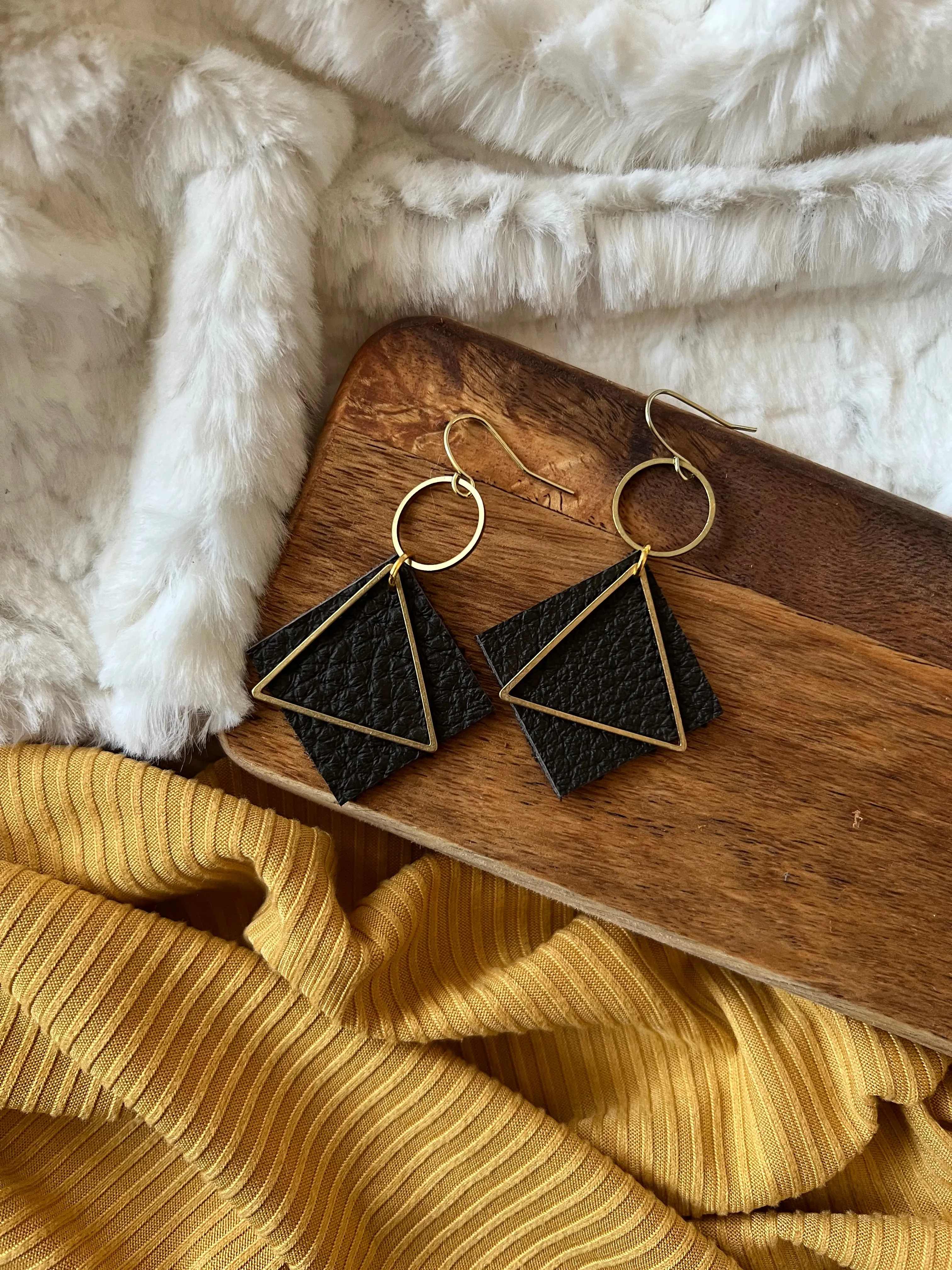 Noon Leather Earrings