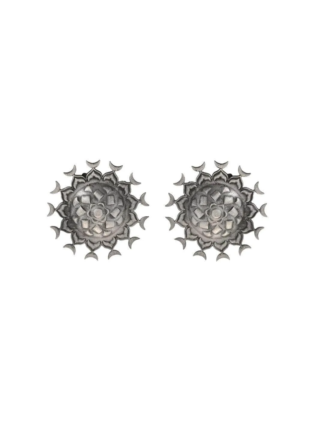 Oxidized Malsya Chakra Stud Earring