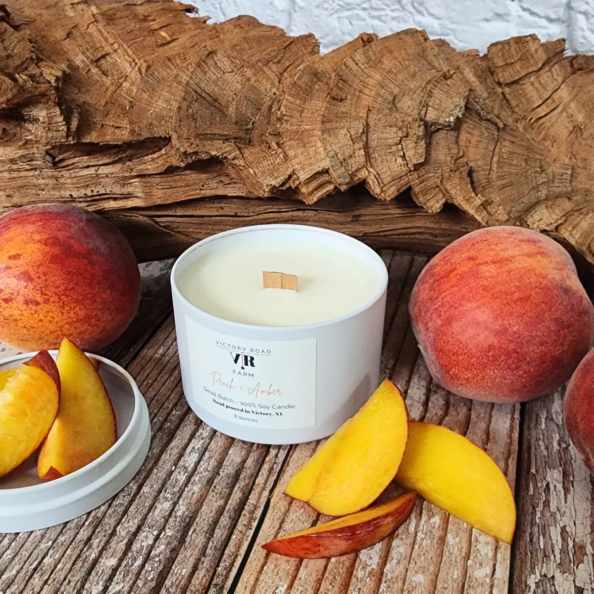 Peach   Amber Soy Wax Candle