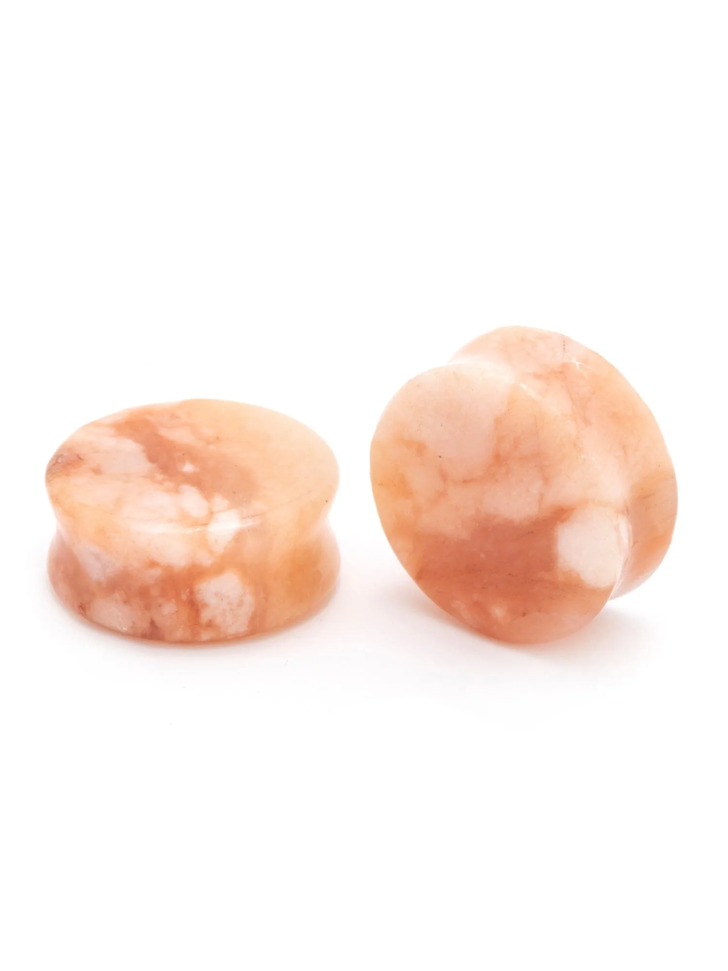 Peach Jade Stone Plugs