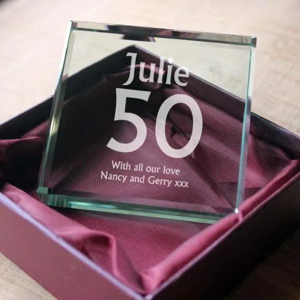 Personalised Engraved Jade block for birthdays