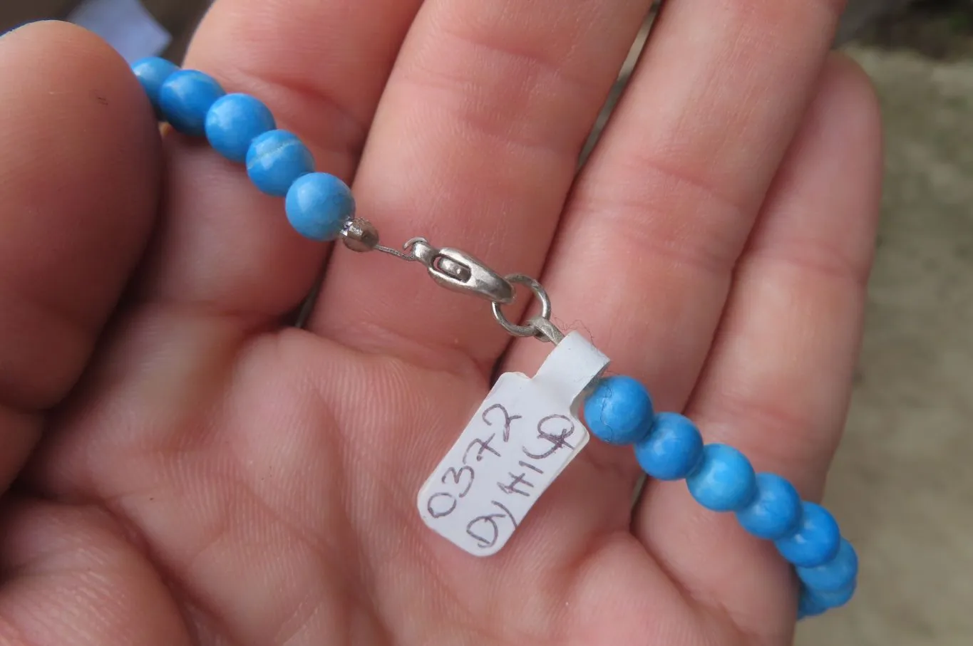 Polished Blue Turquenite - Howlite Fancy Leaf Necklace - Sold Per Pair - From Zimbabwe