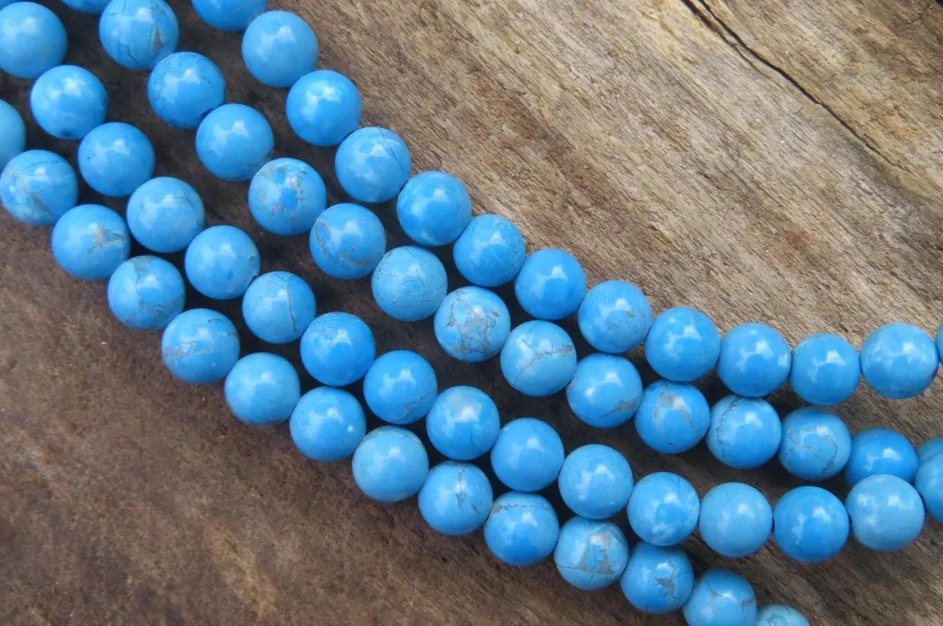 Polished Blue Turquenite - Howlite Fancy Leaf Necklace - Sold Per Pair - From Zimbabwe