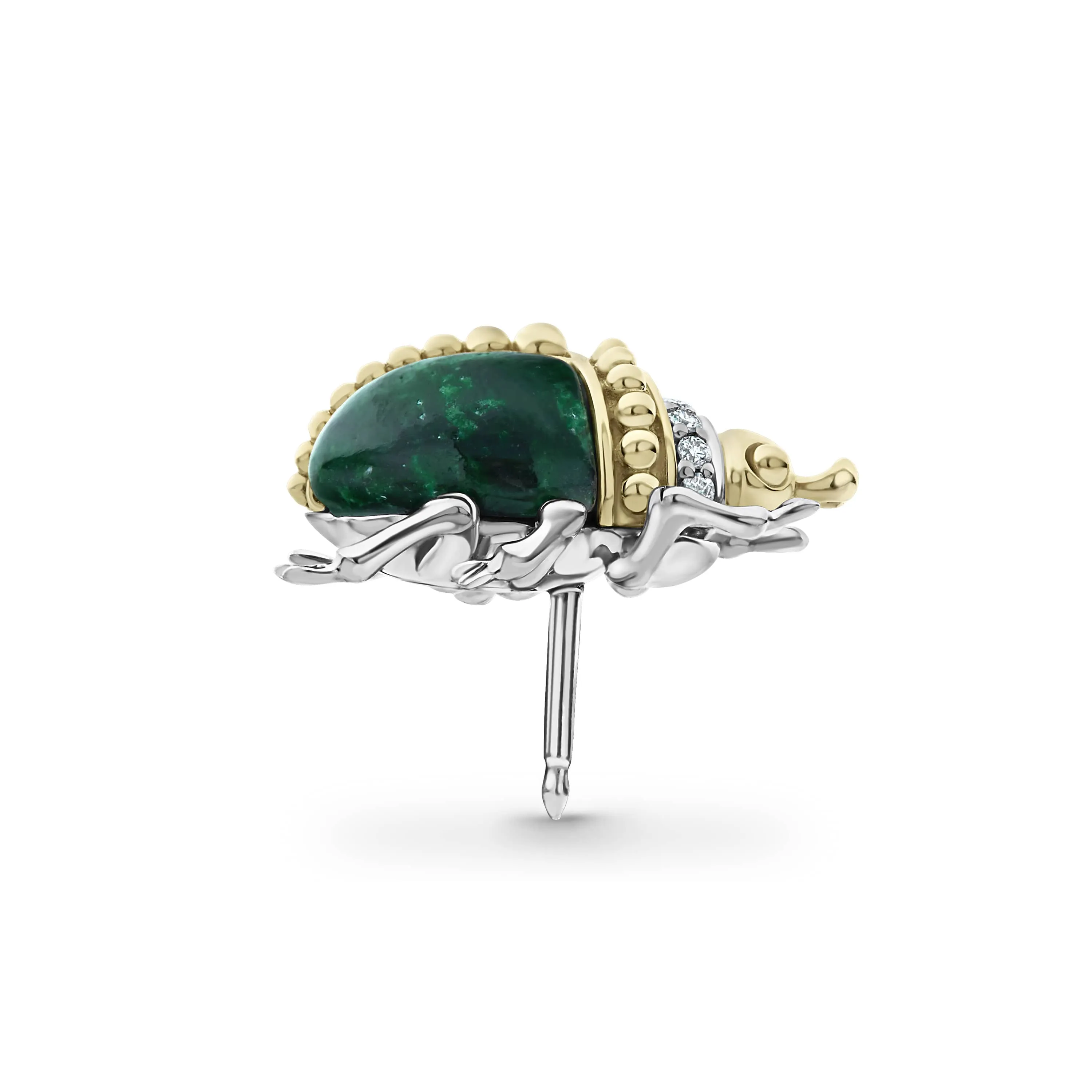 Rare Wonders Jade Diamond Beetle Pin