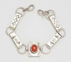 Reversible Red Coral Link Bracelet