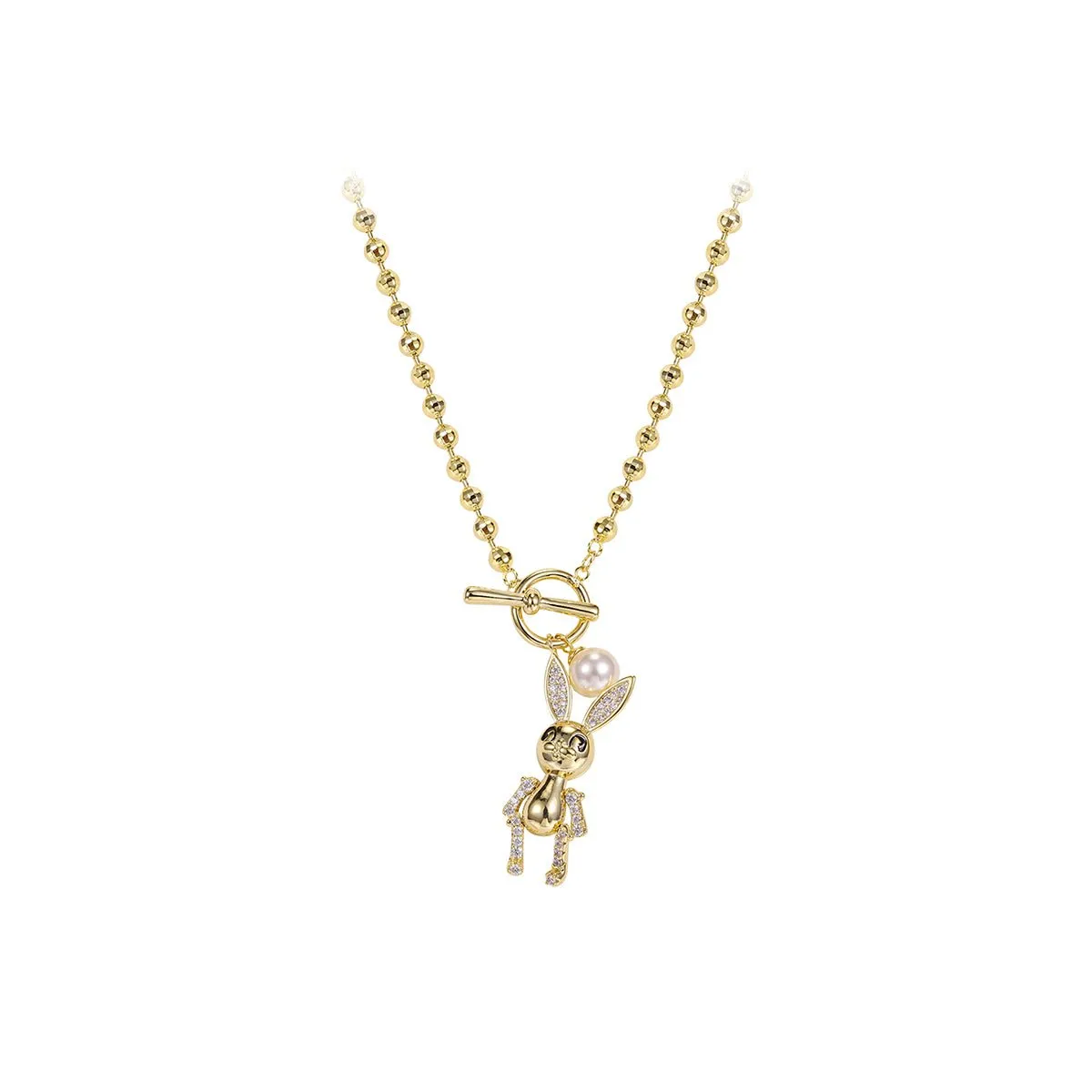 Robust Rabbit Gold Necklace