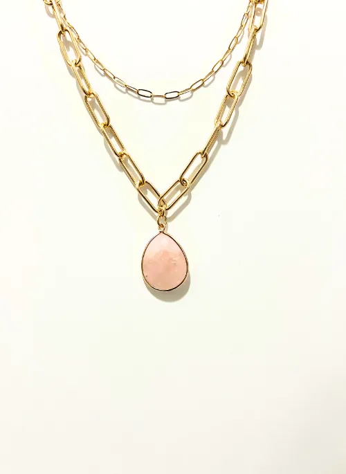 Rose Quartz Double Strand Necklace