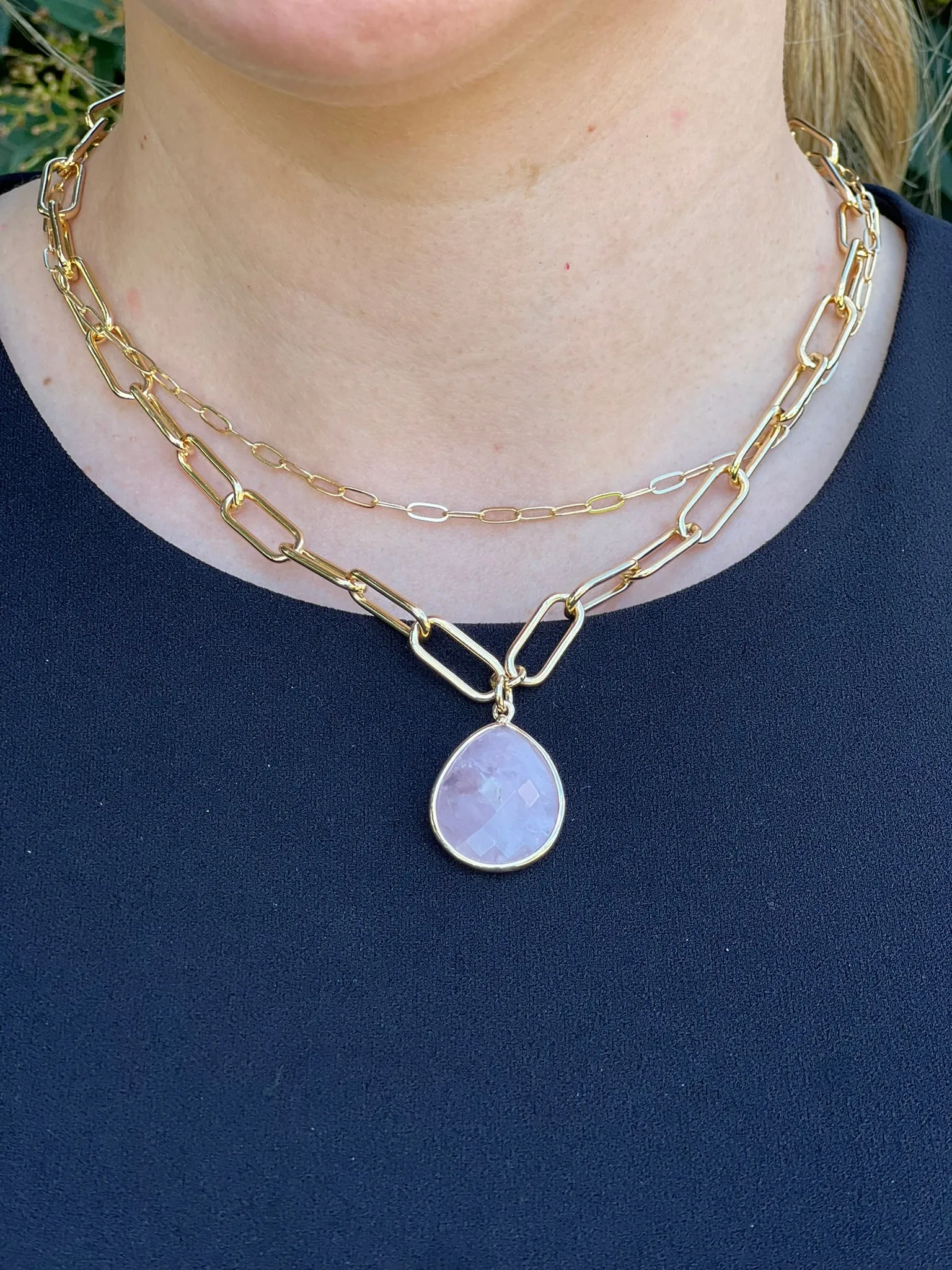 Rose Quartz Double Strand Necklace