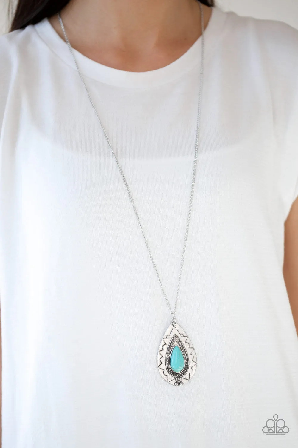 Sedona Solstice - Blue Necklace - Paparazzi Accessories