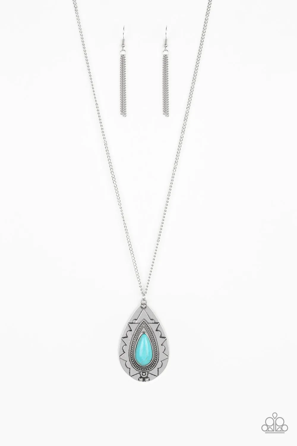 Sedona Solstice - Blue Necklace - Paparazzi Accessories