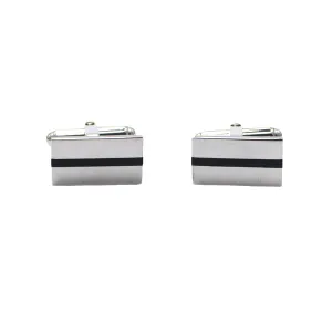 Silver Onyx Cufflinks