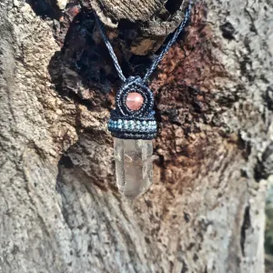 Tangerine quartz necklace