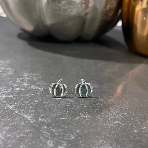 The Cutest Little Pumpkin Stud Earrings (SILVER OR ROSE GOLD)