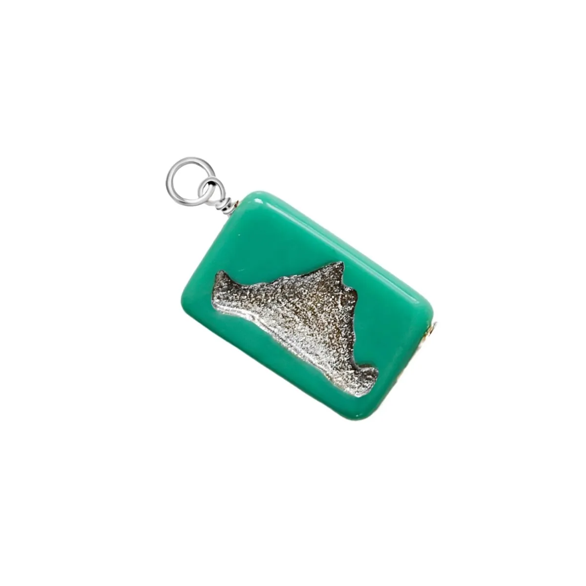 Turquoise Martha's Vineyard Glass Charm