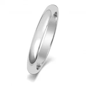 Wedding Band 18K D Shape 2.5mm-1.7 Wedding  Ring WQ102WH/I