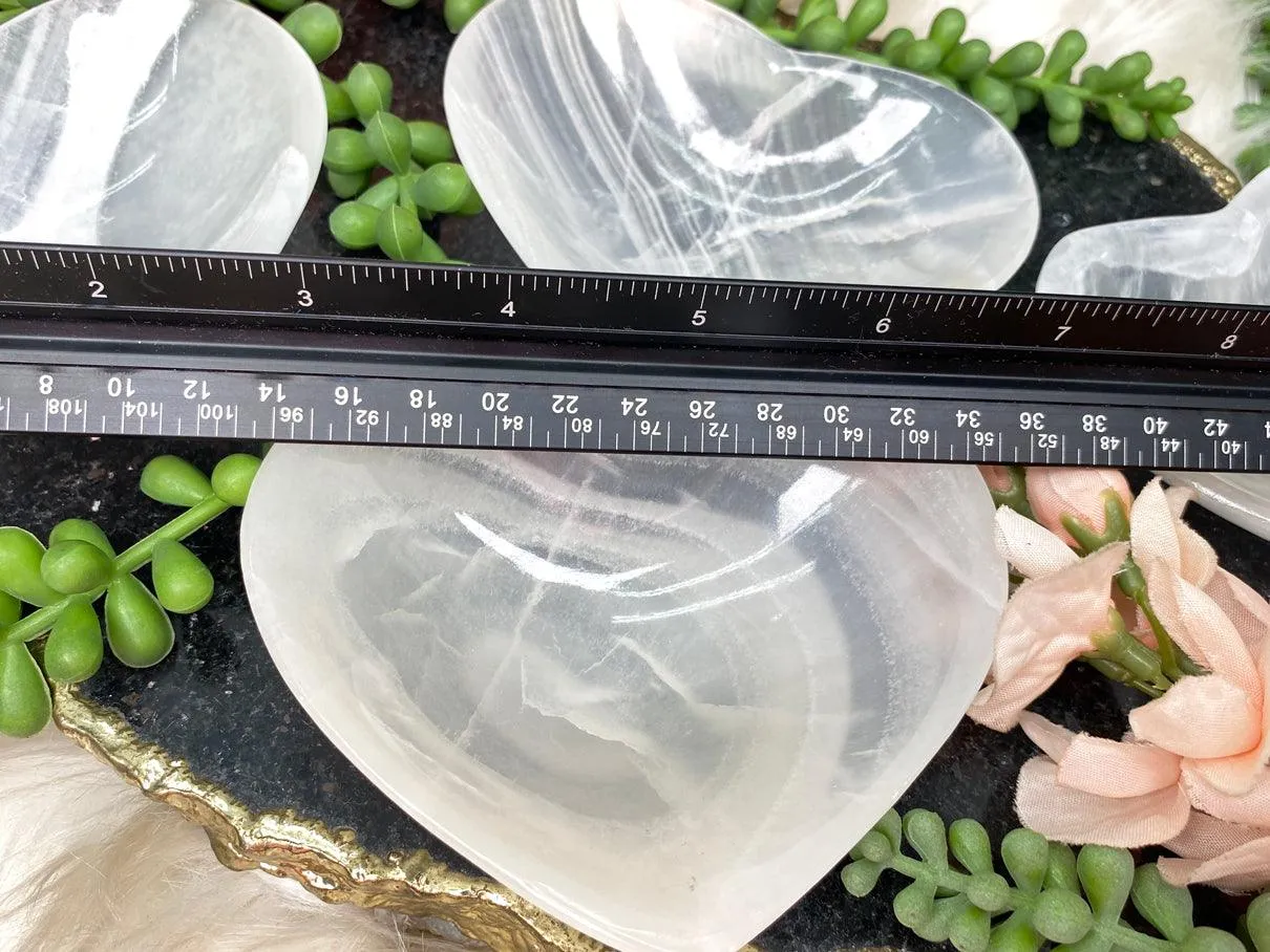 White Onyx Heart Bowls