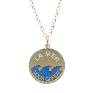 XL Enamel La Mer Vous Garde Necklace